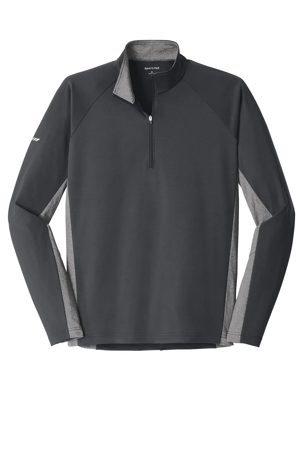 Sport-Tek Mens Sport-Wick Moisture Wicking 1/4 Zip Sweatshirt - Charcoal Grey/Heather Charcoal Grey Clothing Sport-Tek
