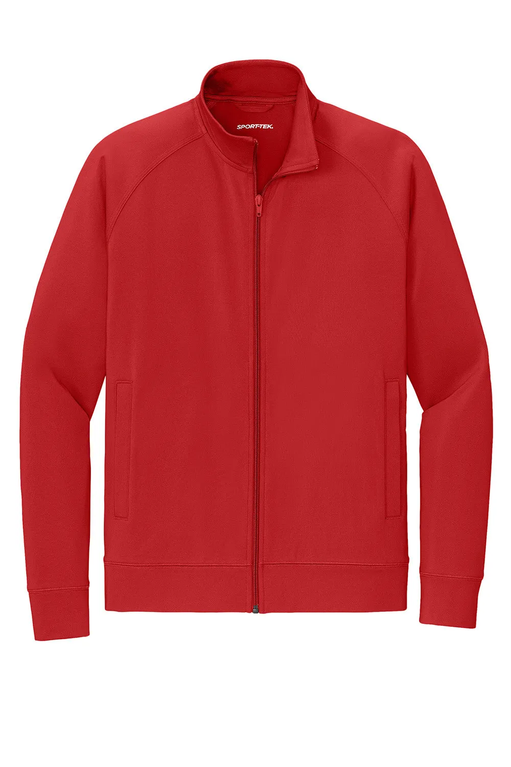 Sport-Tek Mens Sport-Wick Moisture Wicking Full Zip Cadet Jacket - Deep Red