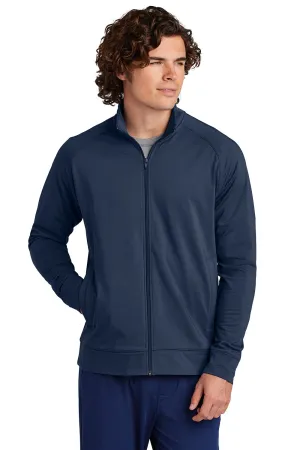 Sport-Tek Mens Sport-Wick Moisture Wicking Full Zip Cadet Jacket - True Navy Blue