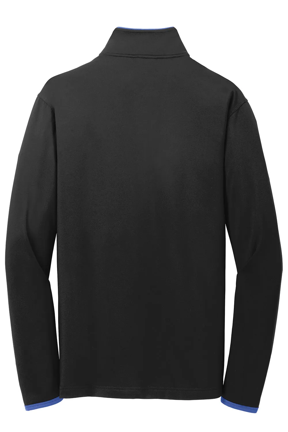 Sport-Tek Mens Sport-Wick Moisture Wicking Full Zip Jacket - Black/True Royal Blue