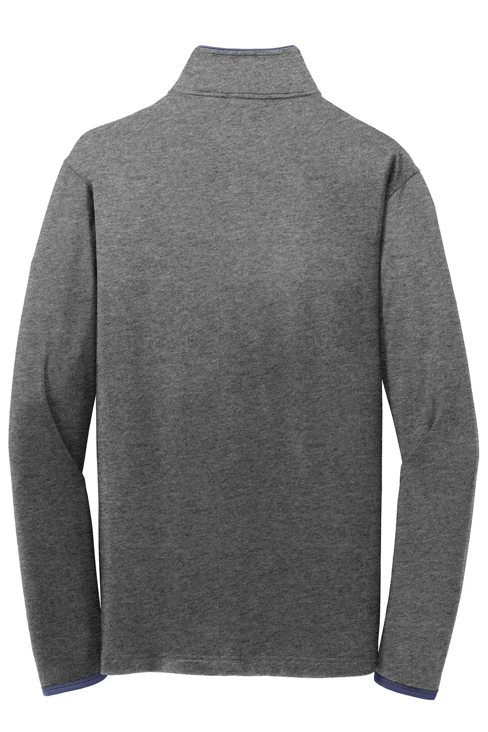 Sport-Tek Mens Sport-Wick Moisture Wicking Full Zip Jacket - Heather Charcoal Grey/True Navy Blue