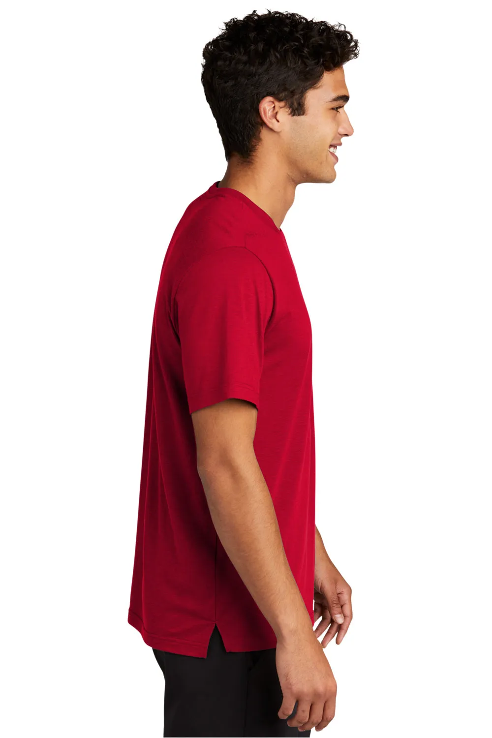 Sport-Tek Mens Strive Moisture Wicking Short Sleeve Crewneck T-Shirt - Deep Red Clothing Sport-Tek