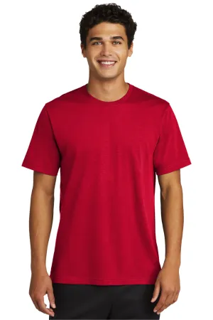 Sport-Tek Mens Strive Moisture Wicking Short Sleeve Crewneck T-Shirt - Deep Red Clothing Sport-Tek