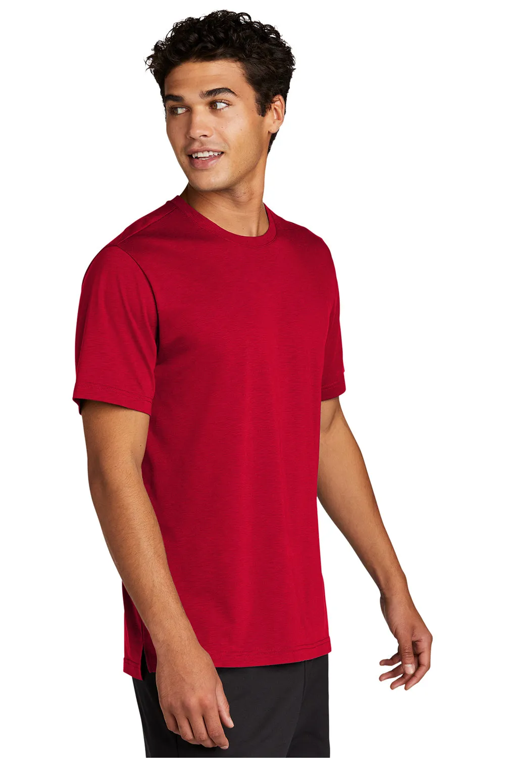 Sport-Tek Mens Strive Moisture Wicking Short Sleeve Crewneck T-Shirt - Deep Red Clothing Sport-Tek