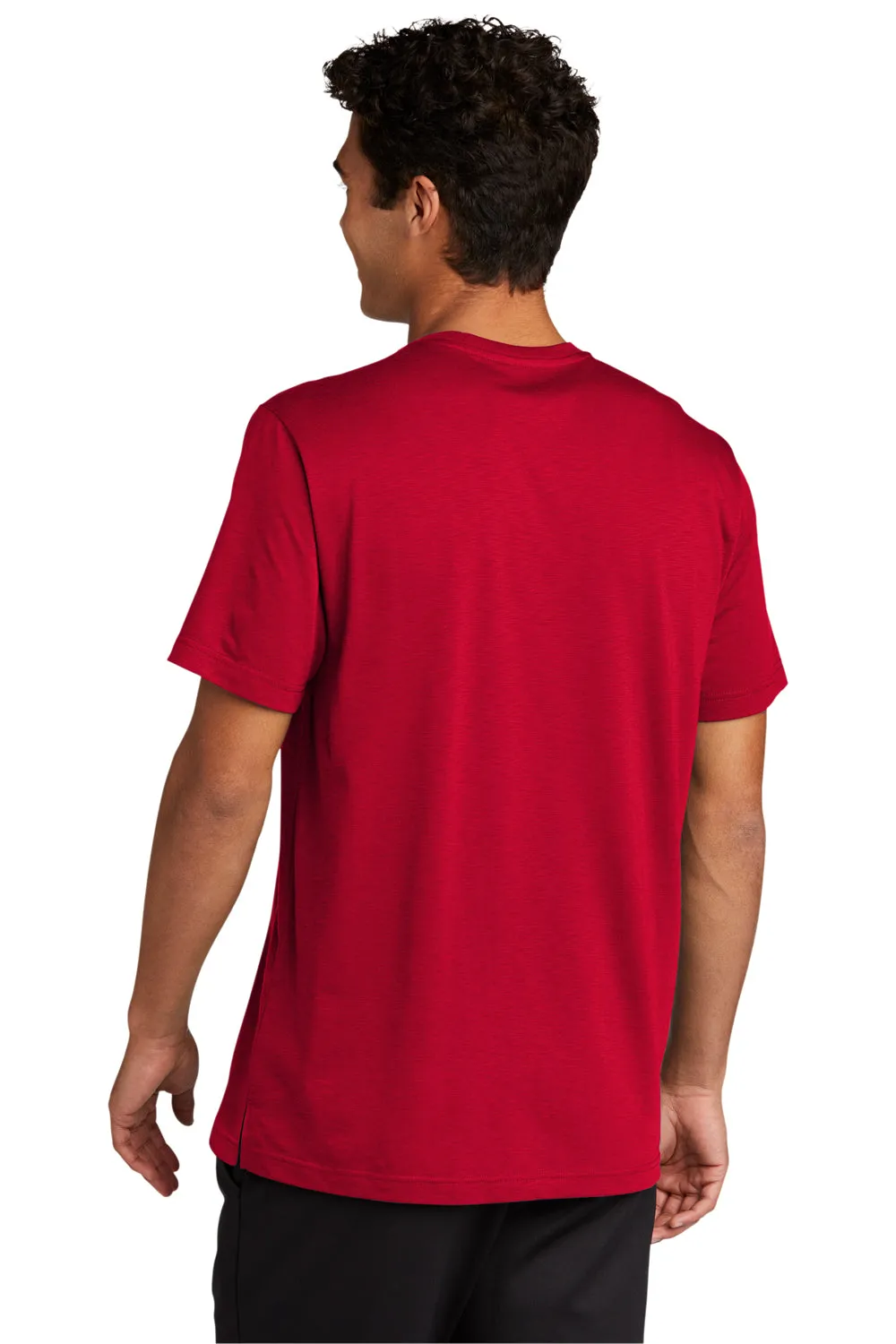Sport-Tek Mens Strive Moisture Wicking Short Sleeve Crewneck T-Shirt - Deep Red Clothing Sport-Tek