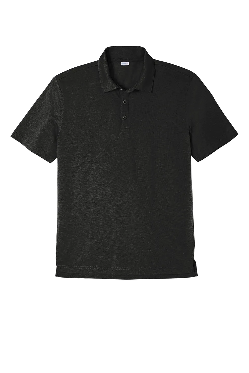 Sport-Tek Mens Strive Moisture Wicking Short Sleeve Polo Shirt - Black Clothing Sport-Tek