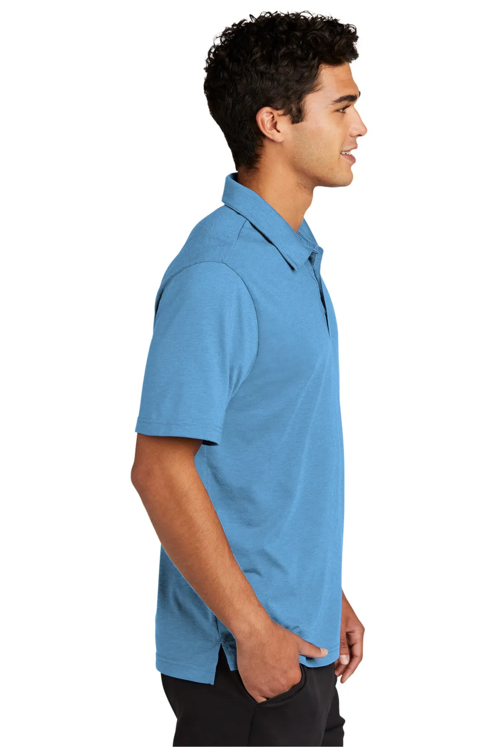 Sport-Tek Mens Strive Moisture Wicking Short Sleeve Polo Shirt - Carolina Blue Clothing Sport-Tek