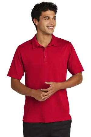 Sport-Tek Mens Strive Moisture Wicking Short Sleeve Polo Shirt - Deep Red Clothing Sport-Tek