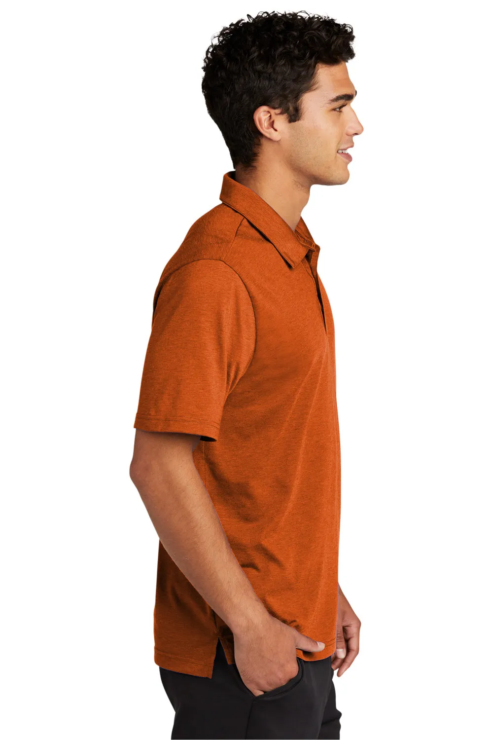 Sport-Tek Mens Strive Moisture Wicking Short Sleeve Polo Shirt - Texas Orange - Closeout Clothing Sport-Tek