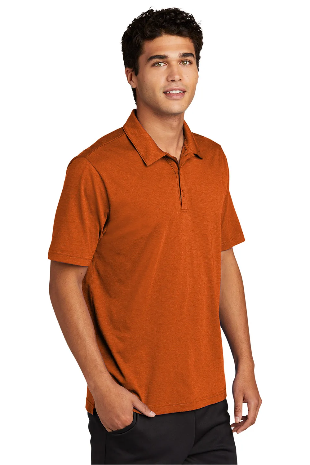 Sport-Tek Mens Strive Moisture Wicking Short Sleeve Polo Shirt - Texas Orange - Closeout Clothing Sport-Tek