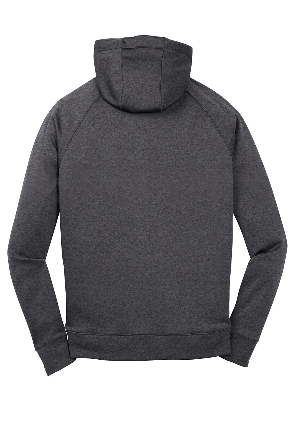 Sport-Tek Mens Tech Moisture Wicking Fleece Hooded Sweatshirt Hoodie w/ Pouch Pocket - Heather Graphite Grey Clothing Sport-Tek