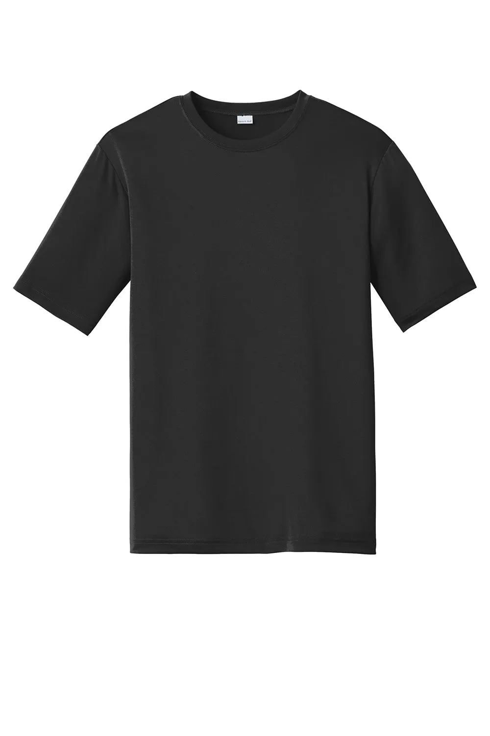 Sport-Tek Mens Tough Moisture Wicking Short Sleeve Crewneck T-Shirt - Black Clothing Sport-Tek