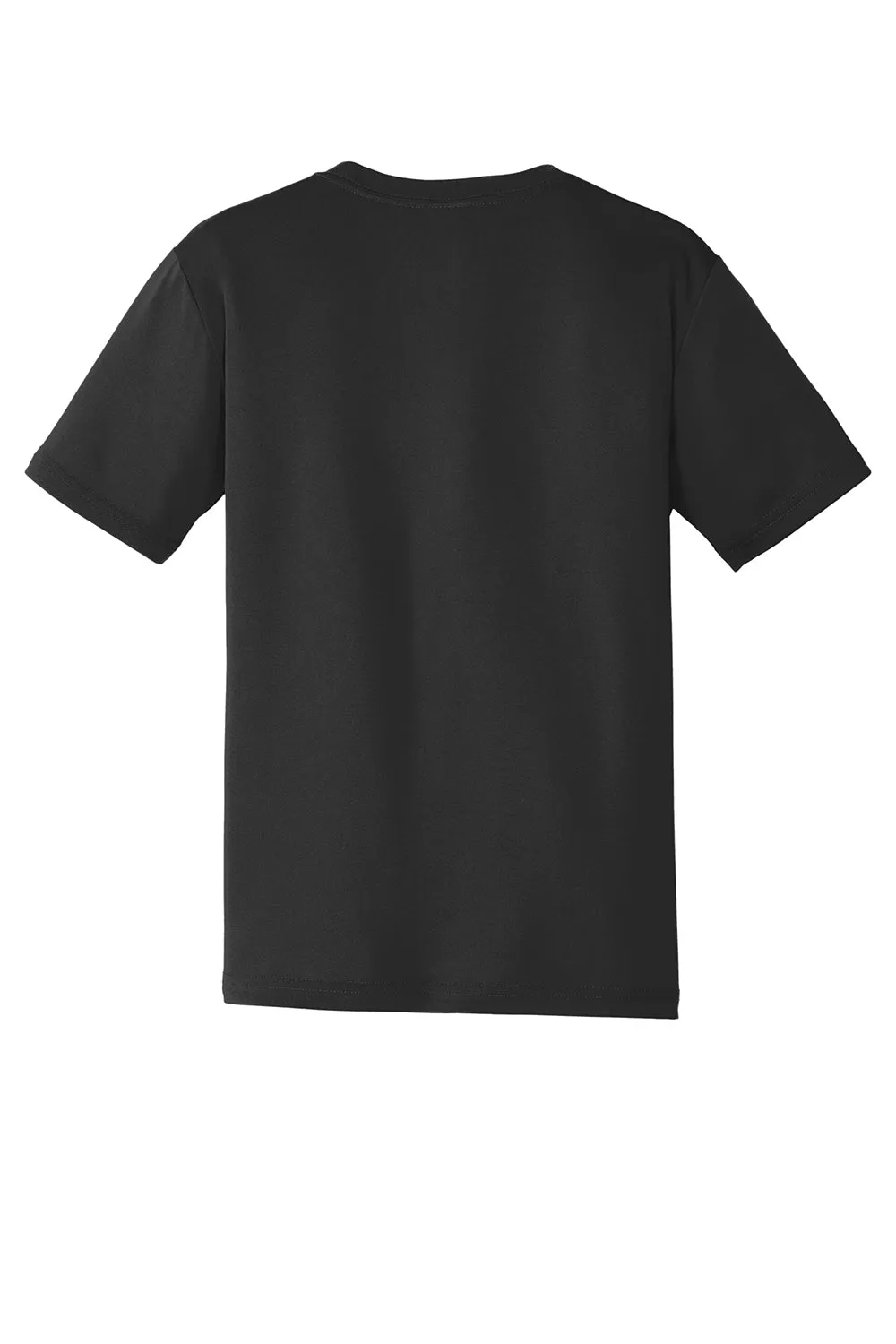 Sport-Tek Mens Tough Moisture Wicking Short Sleeve Crewneck T-Shirt - Black Clothing Sport-Tek