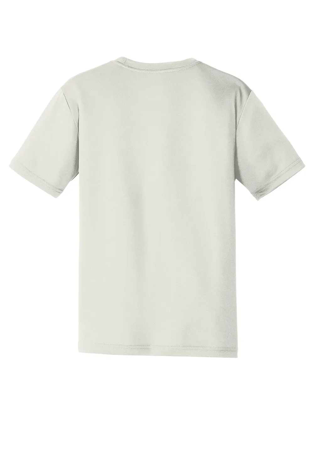 Sport-Tek Mens Tough Moisture Wicking Short Sleeve Crewneck T-Shirt - Silver Grey Clothing Sport-Tek