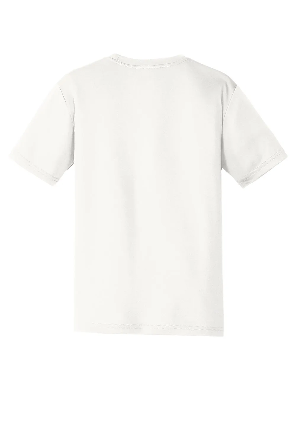 Sport-Tek Mens Tough Moisture Wicking Short Sleeve Crewneck T-Shirt - White Clothing Sport-Tek