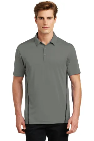 Sport-Tek Mens Tough Moisture Wicking Short Sleeve Polo Shirt - Dark Smoke Grey/Black - Closeout Clothing Sport-Tek