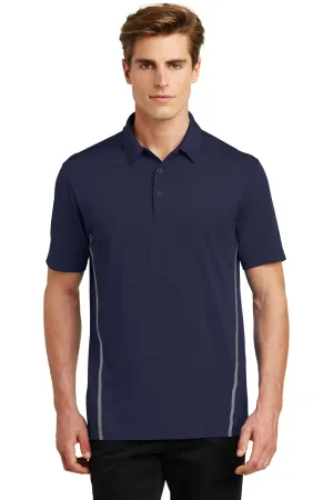 Sport-Tek Mens Tough Moisture Wicking Short Sleeve Polo Shirt - True Navy Blue/Heather Grey - Closeout Clothing Sport-Tek