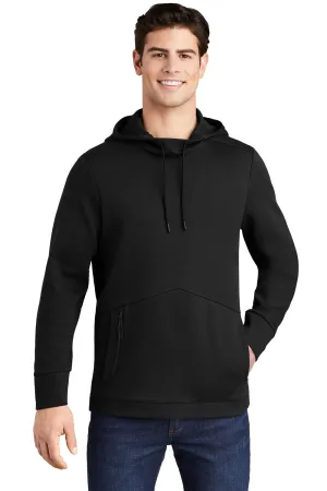 Sport-Tek Mens Triumph Fleece Hooded Sweatshirt Hoodie w/ Pouch Pocket - Black Clothing Sport-Tek