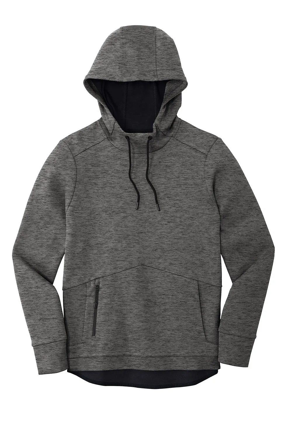 Sport-Tek Mens Triumph Fleece Hooded Sweatshirt Hoodie w/ Pouch Pocket - Heather Dark Grey Clothing Sport-Tek