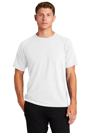 Sport-Tek Mens Ultimate Performance Moisture Wicking Short Sleeve Crewneck T-Shirt - White Clothing Sport-Tek