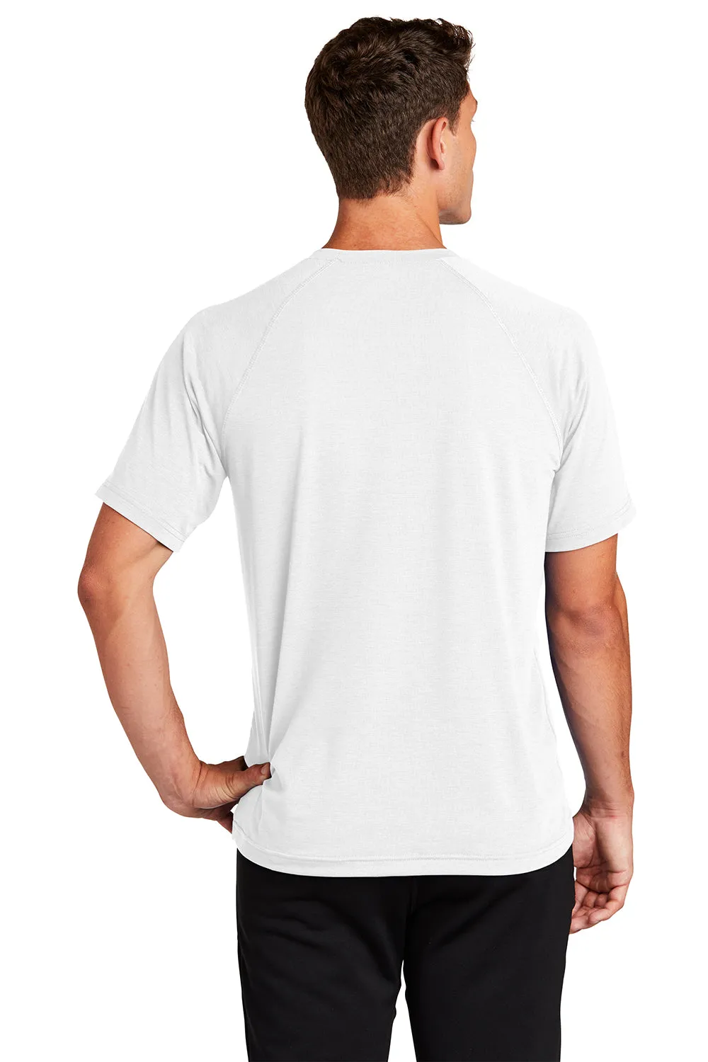 Sport-Tek Mens Ultimate Performance Moisture Wicking Short Sleeve Crewneck T-Shirt - White Clothing Sport-Tek