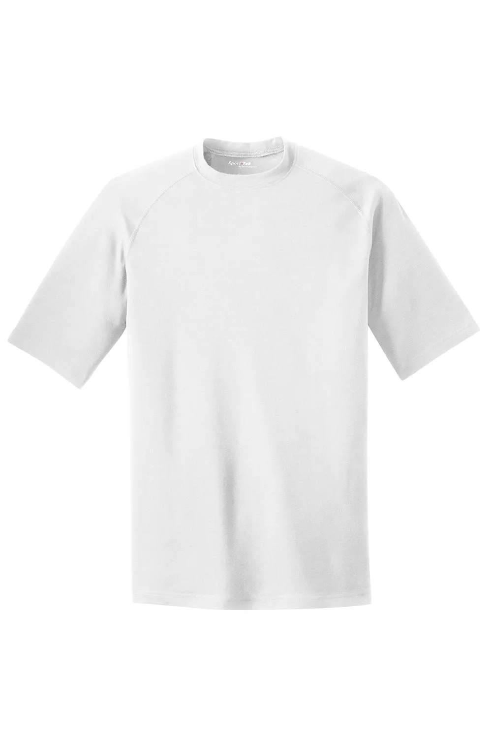 Sport-Tek Mens Ultimate Performance Moisture Wicking Short Sleeve Crewneck T-Shirt - White Clothing Sport-Tek