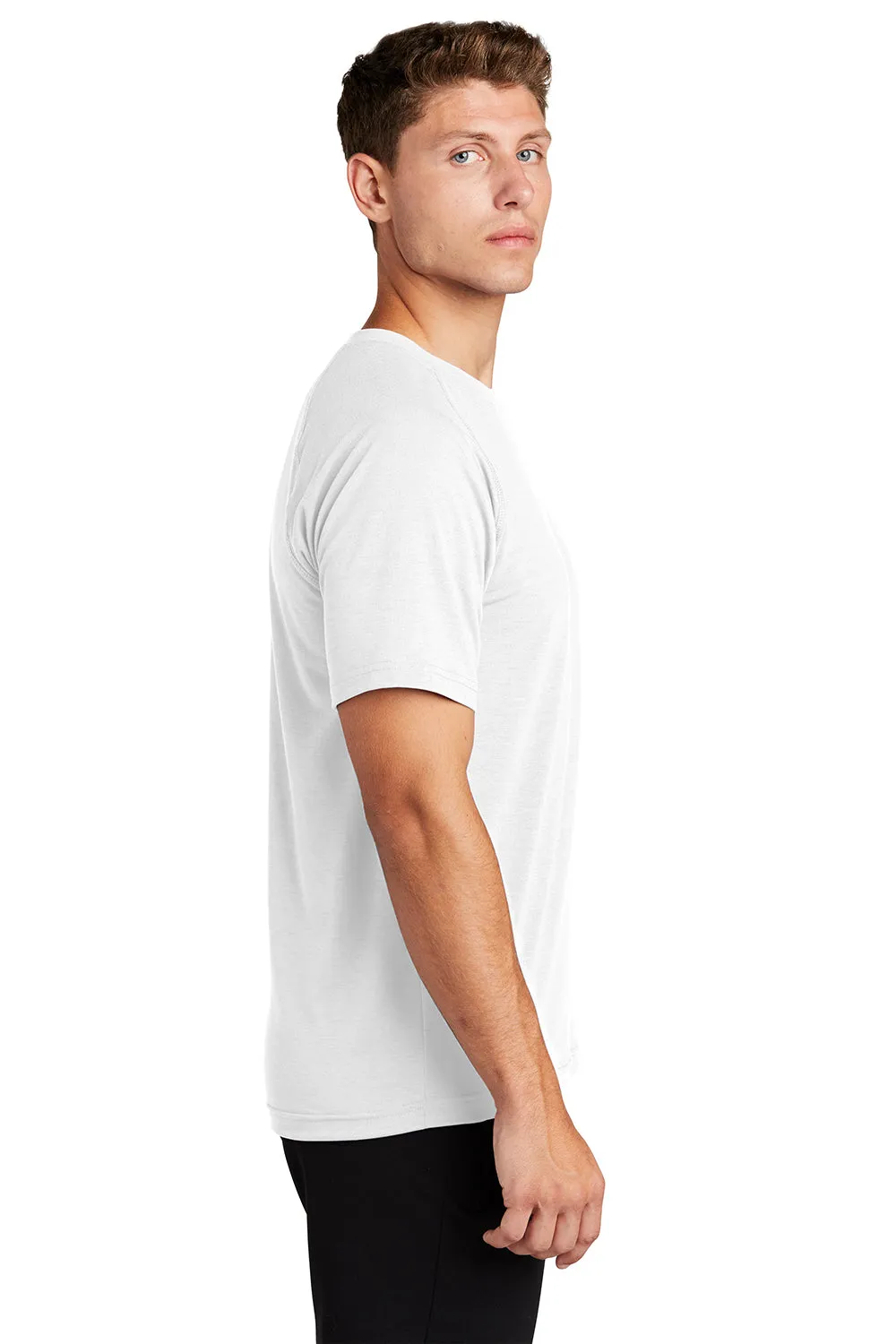 Sport-Tek Mens Ultimate Performance Moisture Wicking Short Sleeve Crewneck T-Shirt - White Clothing Sport-Tek