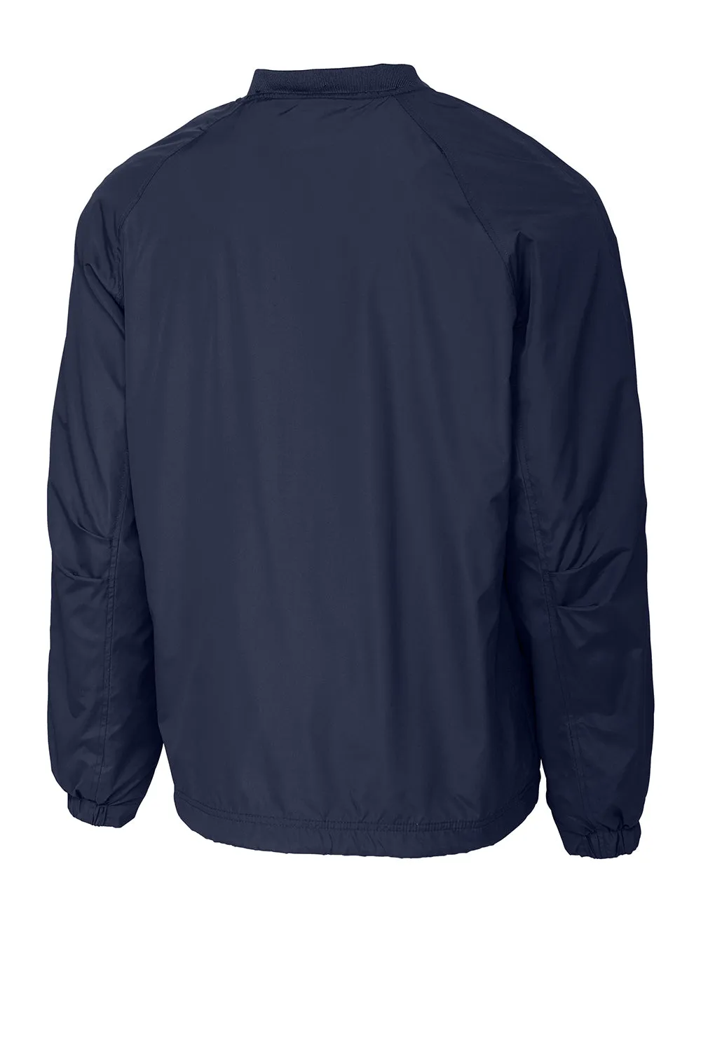 Sport-Tek Mens V-Neck Wind Jacket - True Navy Blue