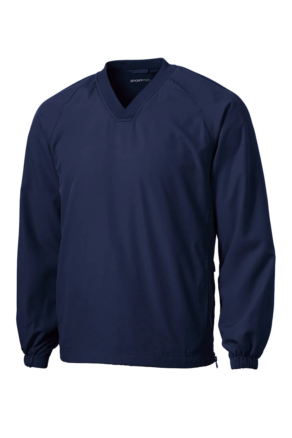 Sport-Tek Mens V-Neck Wind Jacket - True Navy Blue