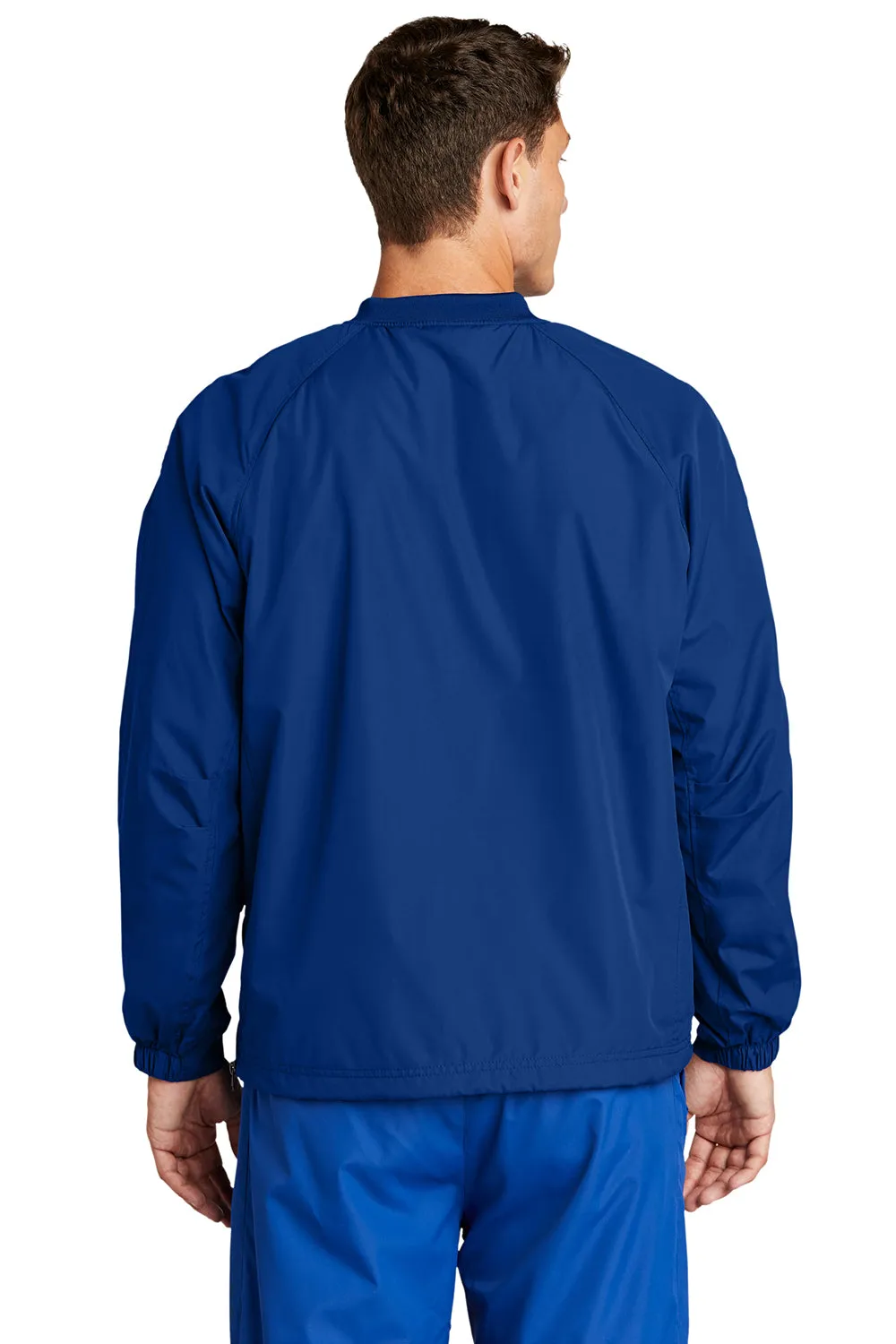 Sport-Tek Mens V-Neck Wind Jacket - True Royal Blue