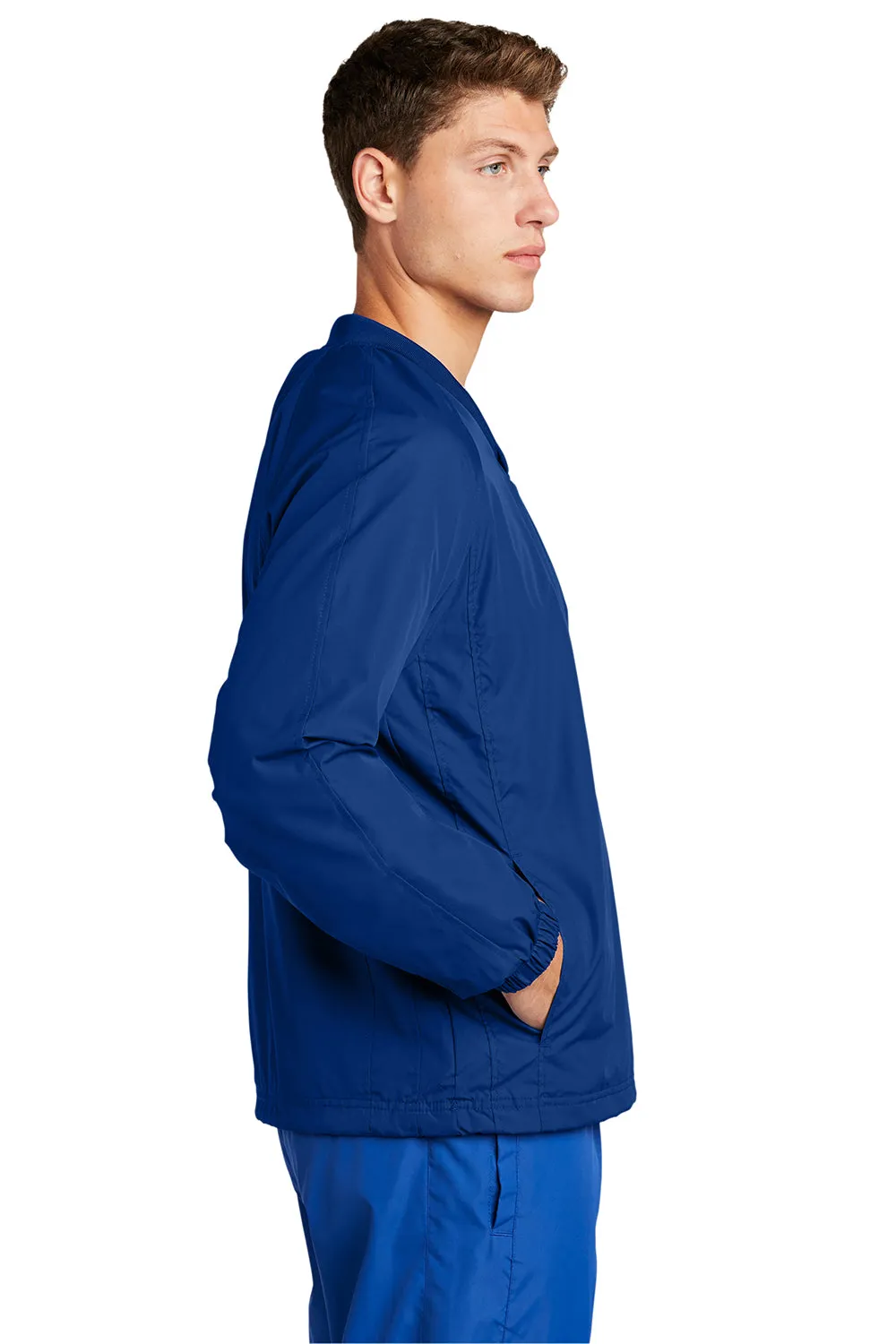 Sport-Tek Mens V-Neck Wind Jacket - True Royal Blue