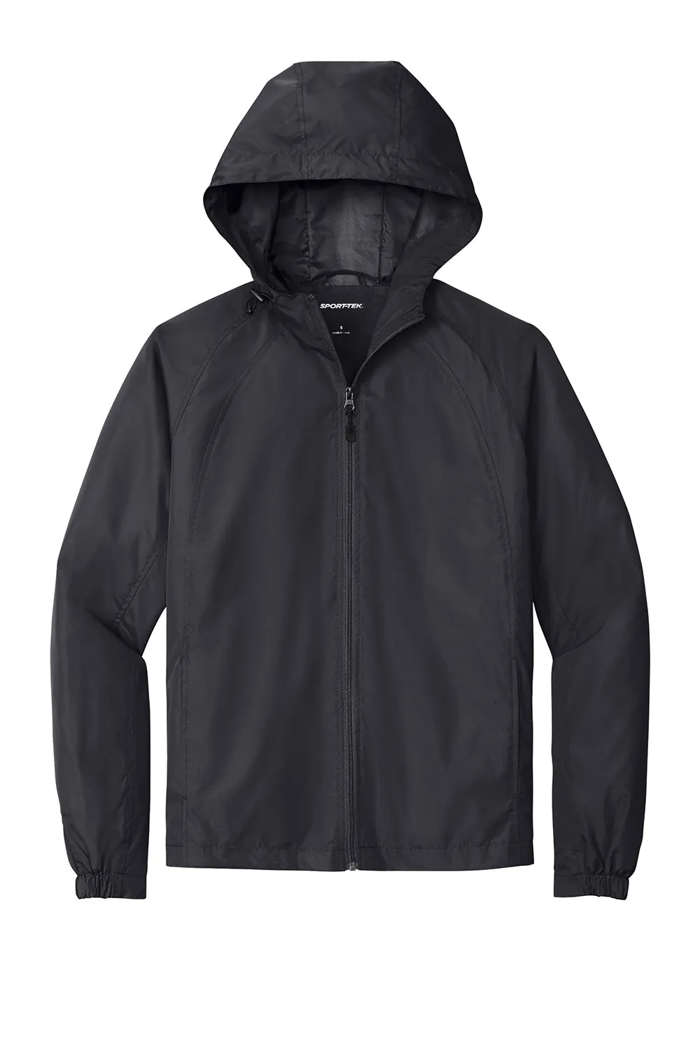 Sport-Tek Mens Water Resistant Full Zip Hooded Jacket - Graphite Grey