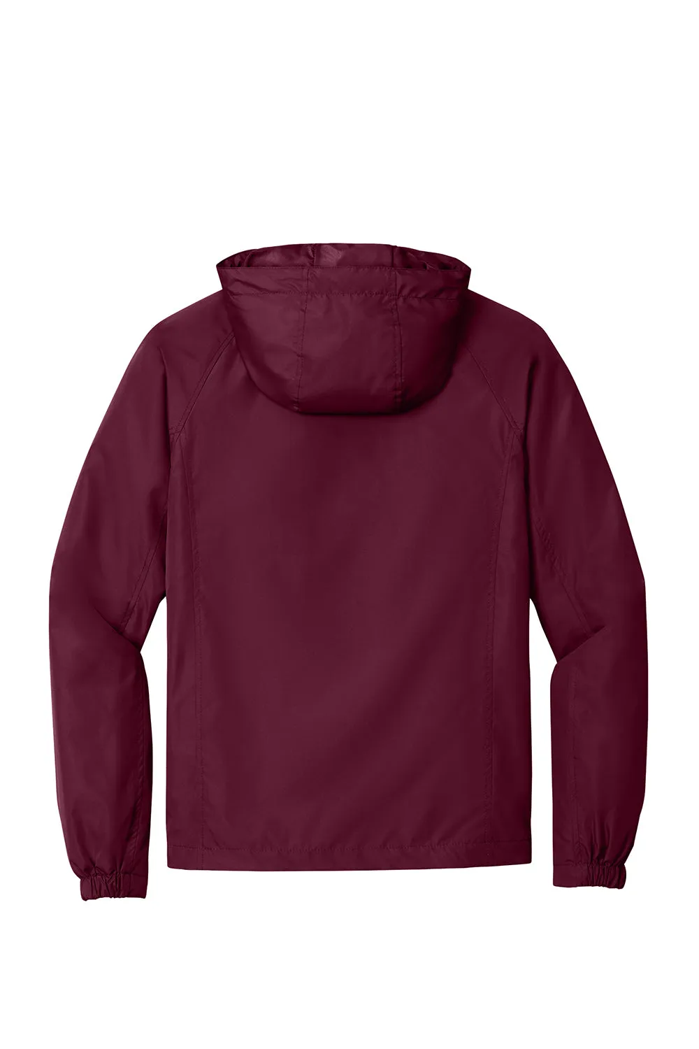 Sport-Tek Mens Water Resistant Full Zip Hooded Jacket - Maroon