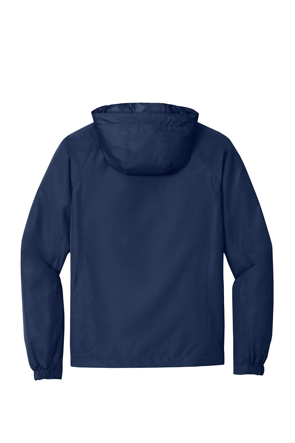Sport-Tek Mens Water Resistant Full Zip Hooded Jacket - True Navy Blue
