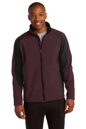 Sport-Tek Mens Water Resistant Full Zip Jacket - Maroon/Black - Closeout