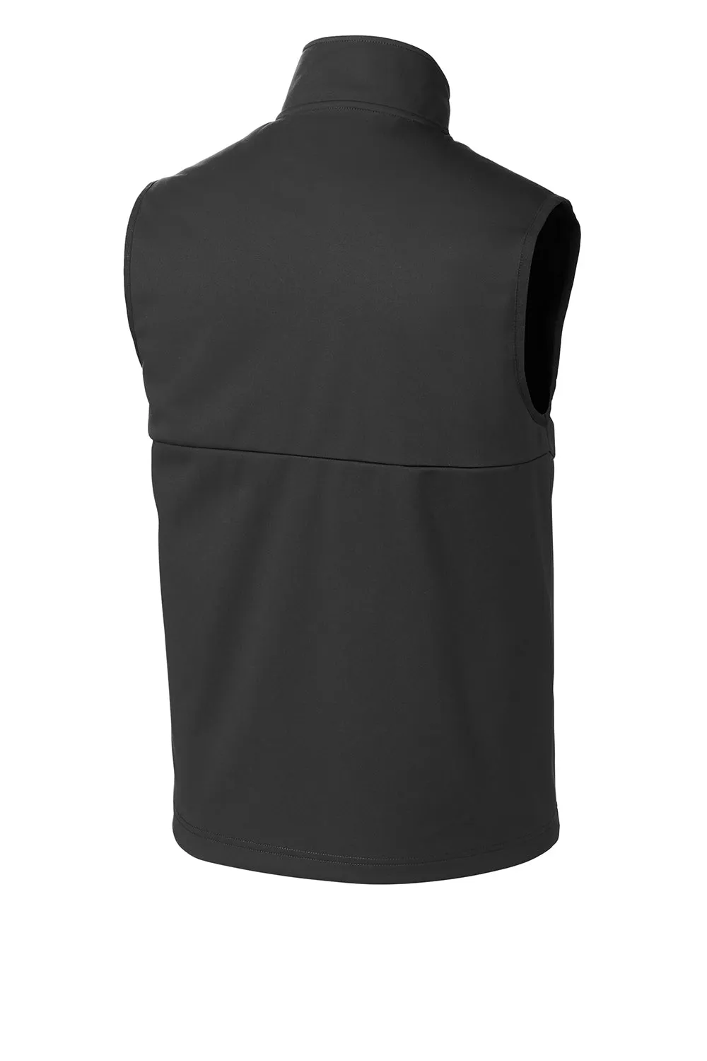 Sport-Tek Mens Water Resistant Full Zip Soft Shell Vest - Deep Black