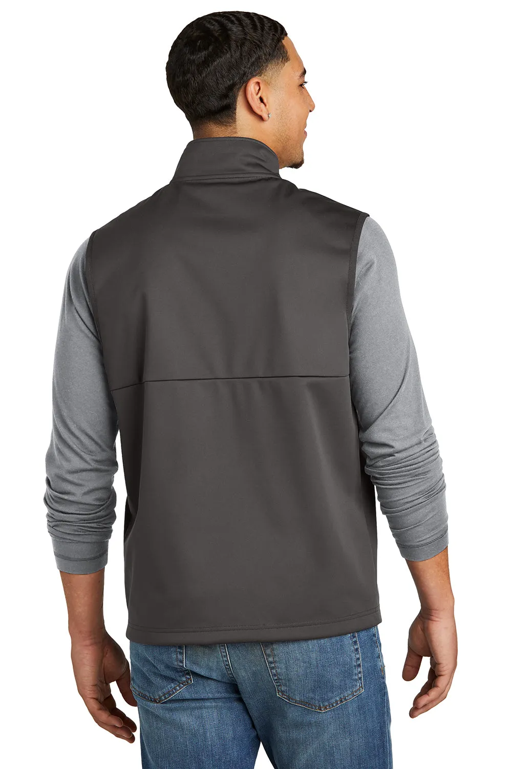 Sport-Tek Mens Water Resistant Full Zip Soft Shell Vest - Graphite Grey