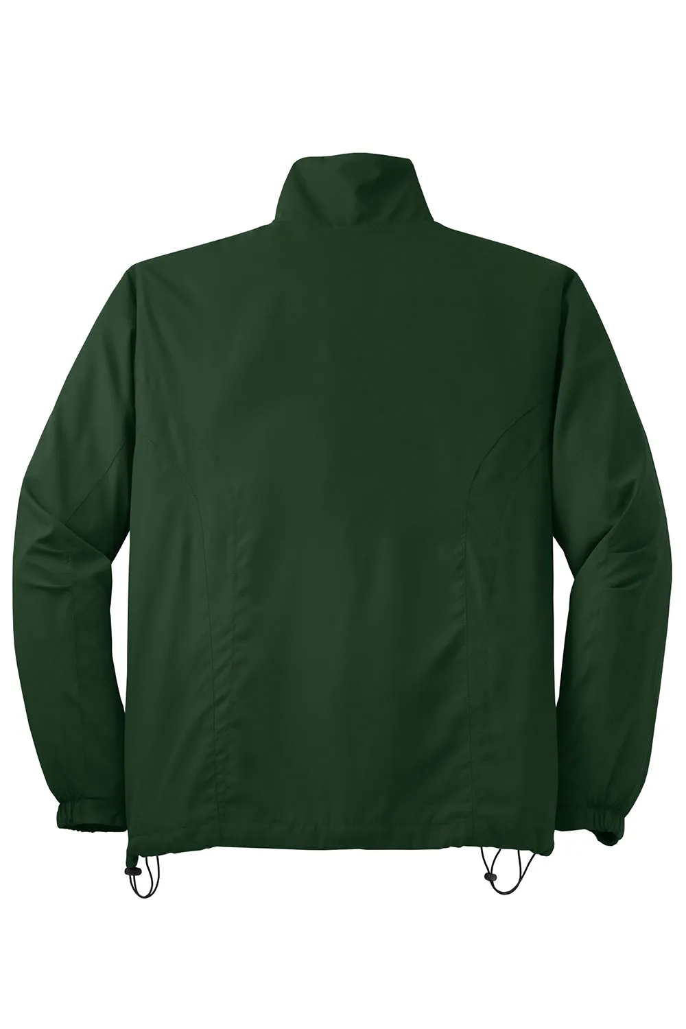 Sport-Tek Mens Water Resistant Full Zip Wind Jacket - Forest Green