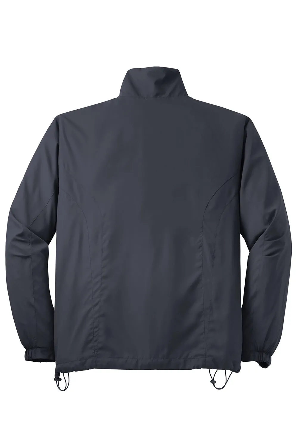 Sport-Tek Mens Water Resistant Full Zip Wind Jacket - Graphite Grey