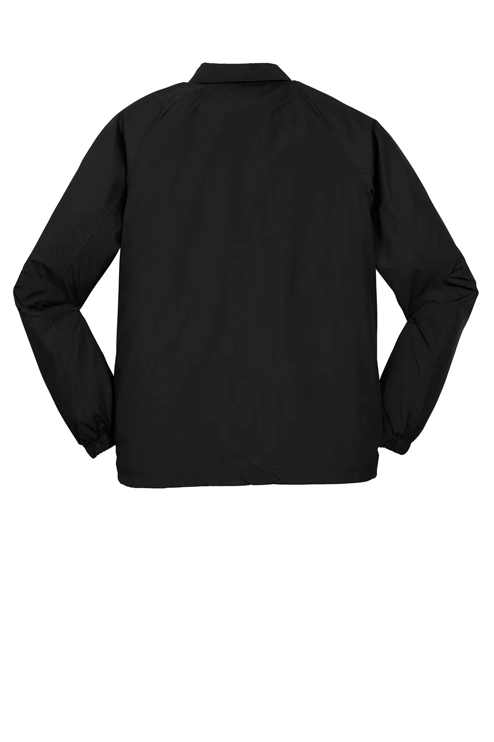 Sport-Tek Mens Water Resistant Snap Down Sideline Jacket - Black