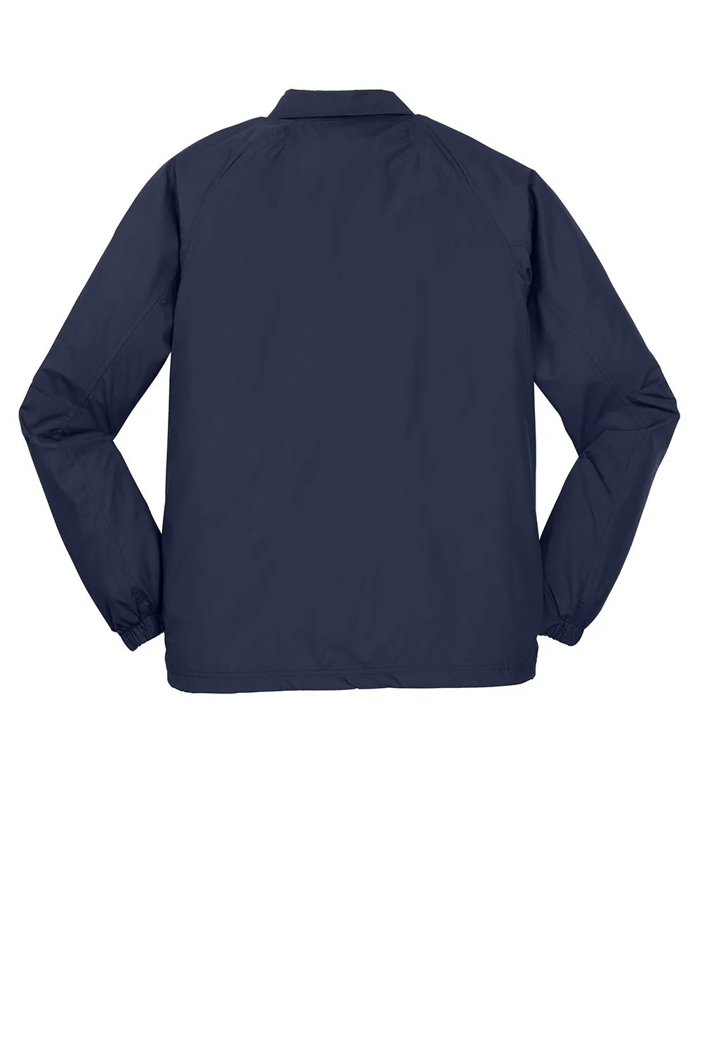 Sport-Tek Mens Water Resistant Snap Down Sideline Jacket - True Navy Blue