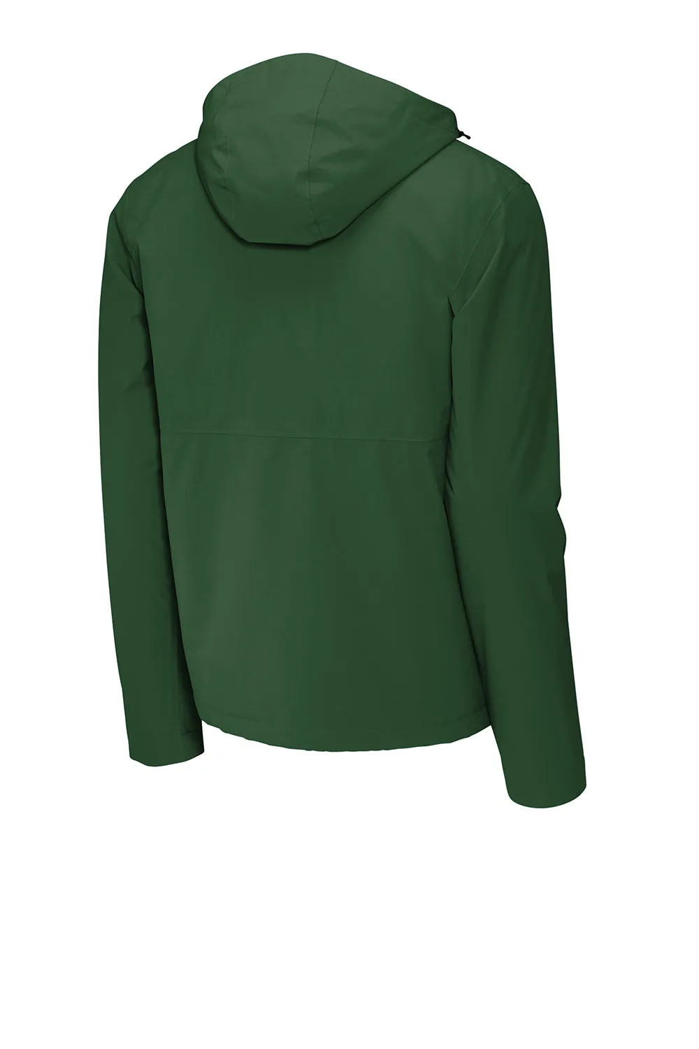 Sport-Tek Mens Waterproof Insulated Full Zip Hooded Jacket - Forest Green
