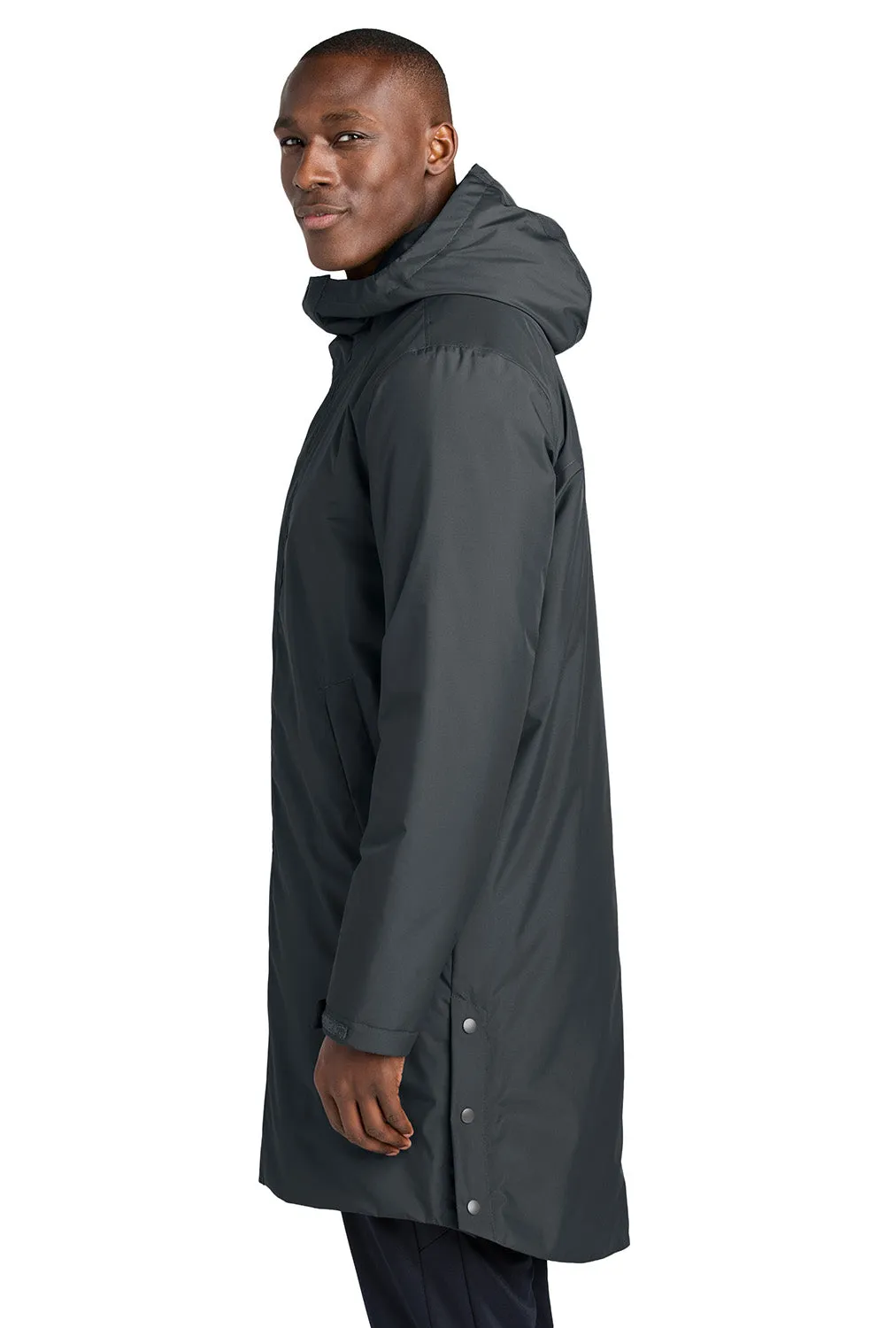 Sport-Tek Mens Waterproof Insulated Sideline Full Zip Hooded Parka - Graphite Grey