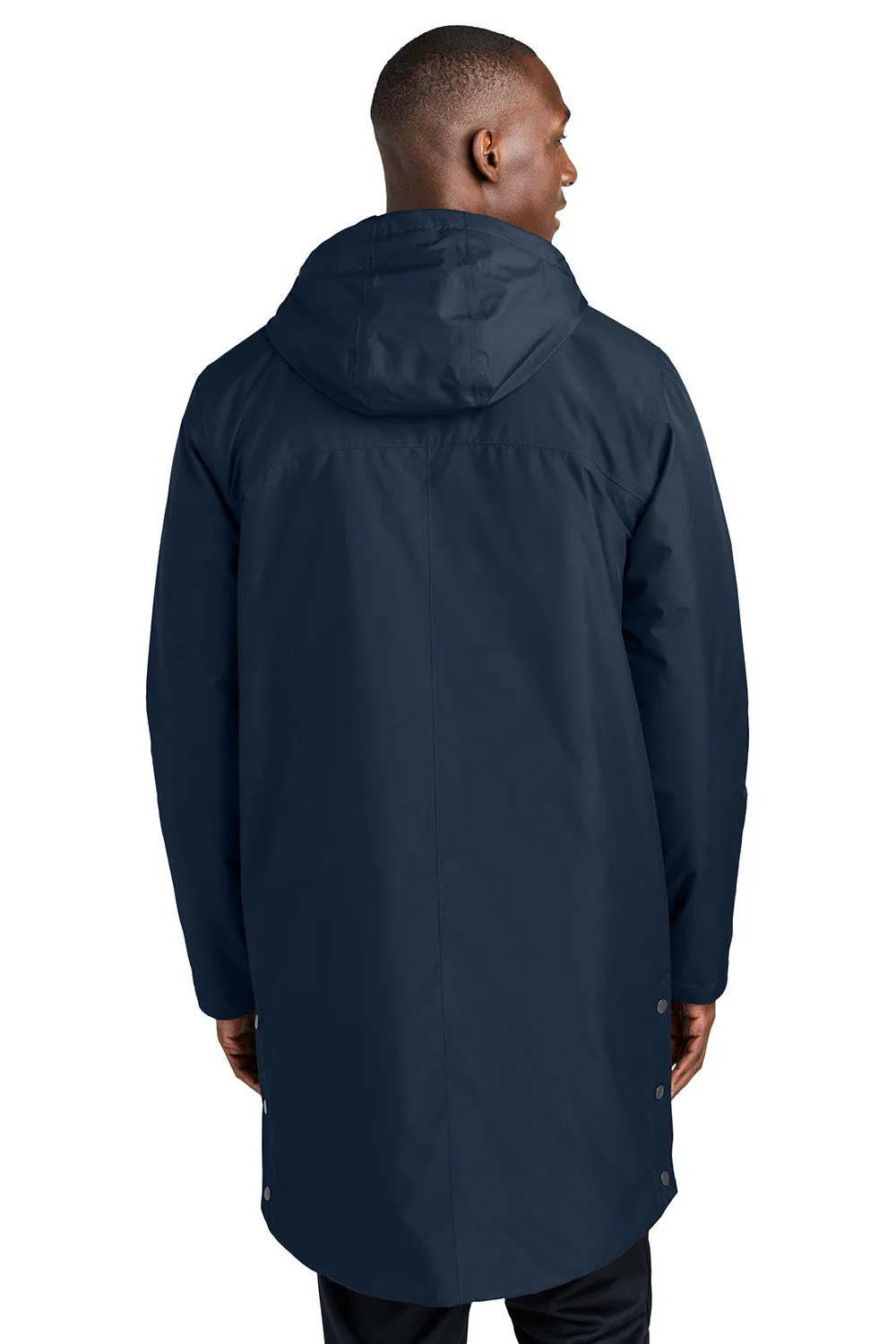 Sport-Tek Mens Waterproof Insulated Sideline Full Zip Hooded Parka - True Navy Blue