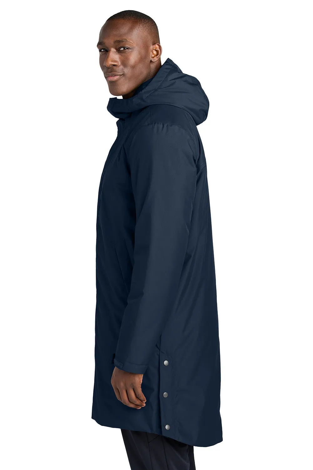 Sport-Tek Mens Waterproof Insulated Sideline Full Zip Hooded Parka - True Navy Blue