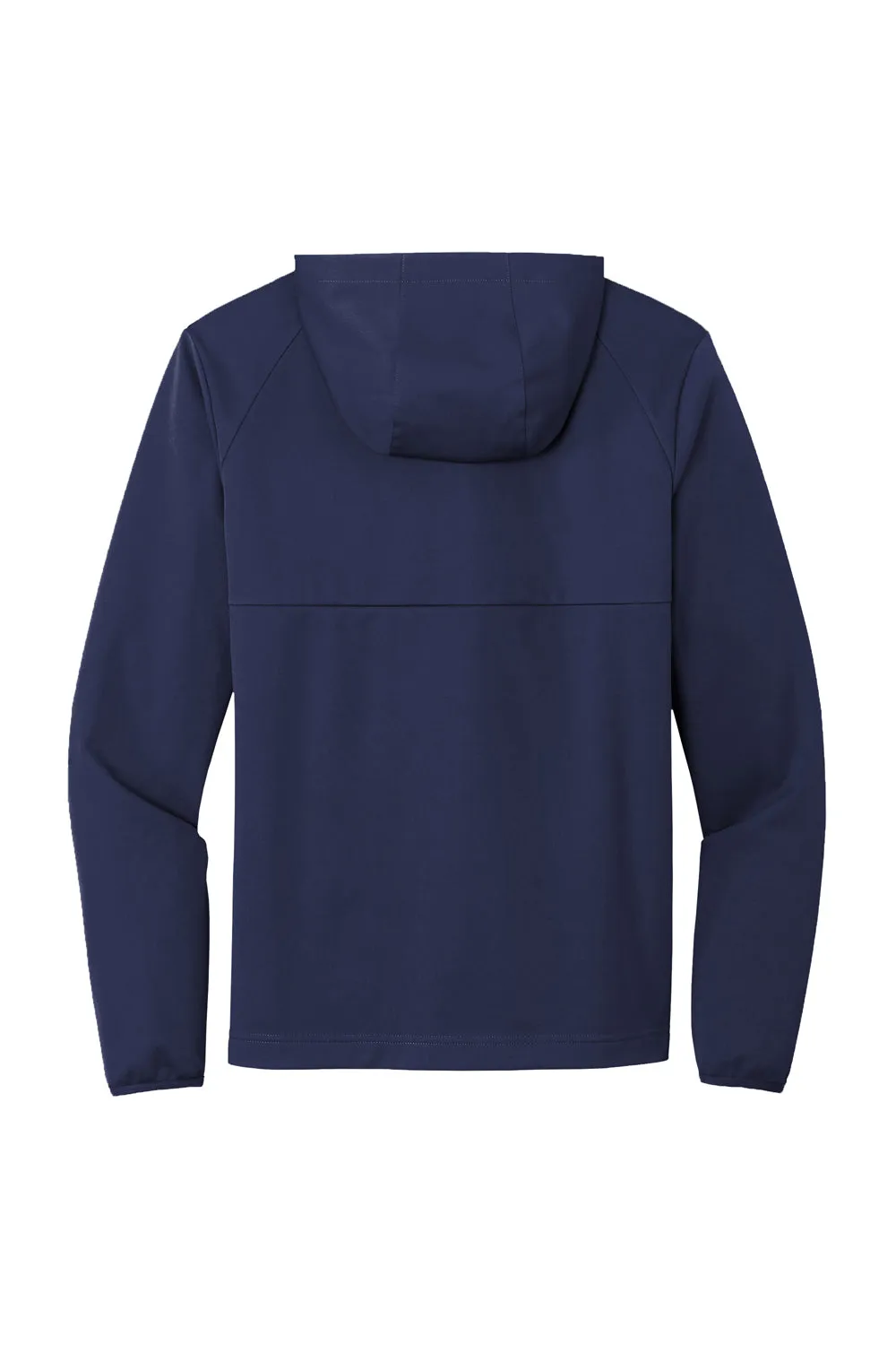 Sport-Tek Mens Wind & Water Resistant Full Zip Hooded Soft Shell Jacket - True Navy Blue