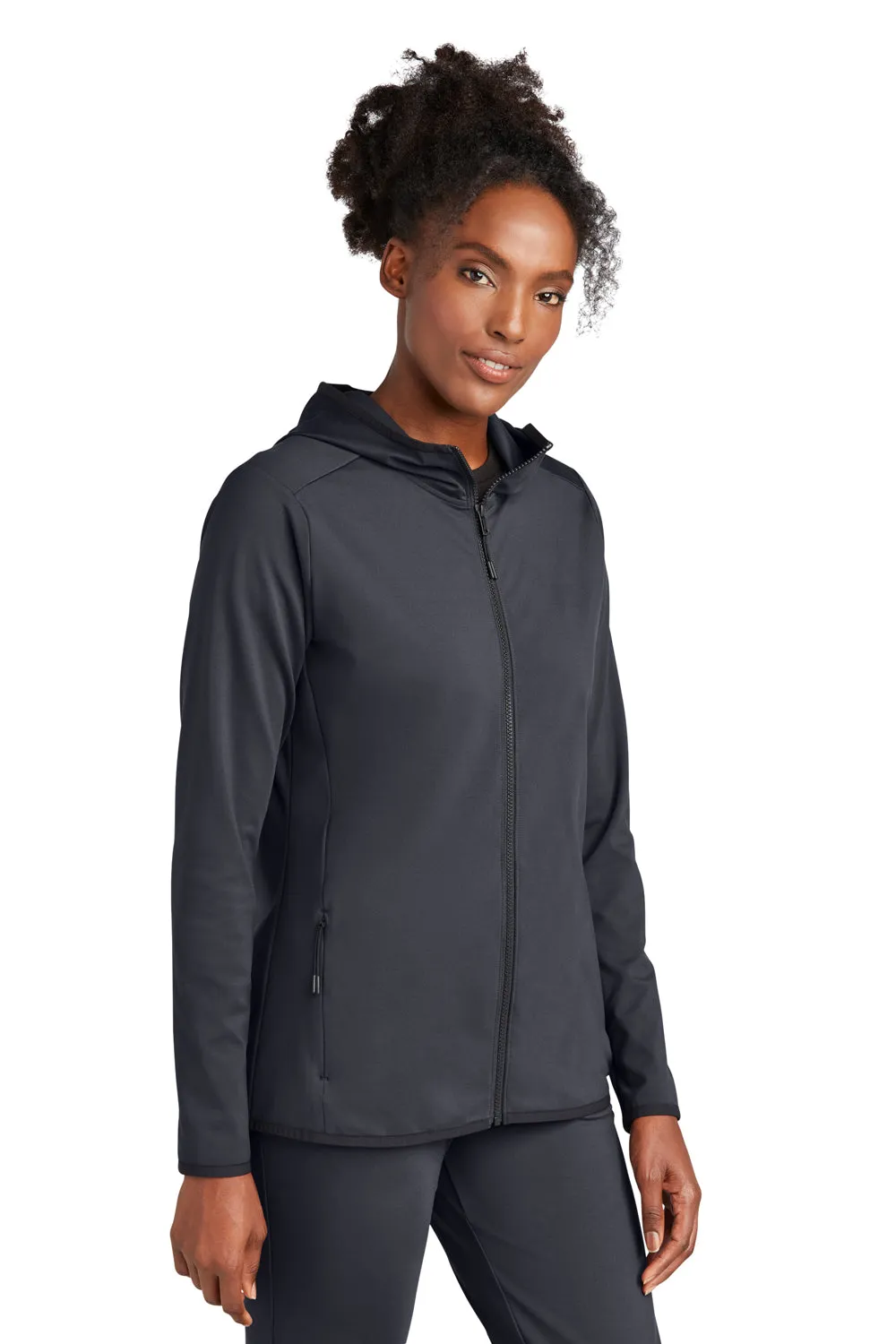 Sport-Tek Womens Circuit Full Zip Hooded Jacket - Graphite Grey
