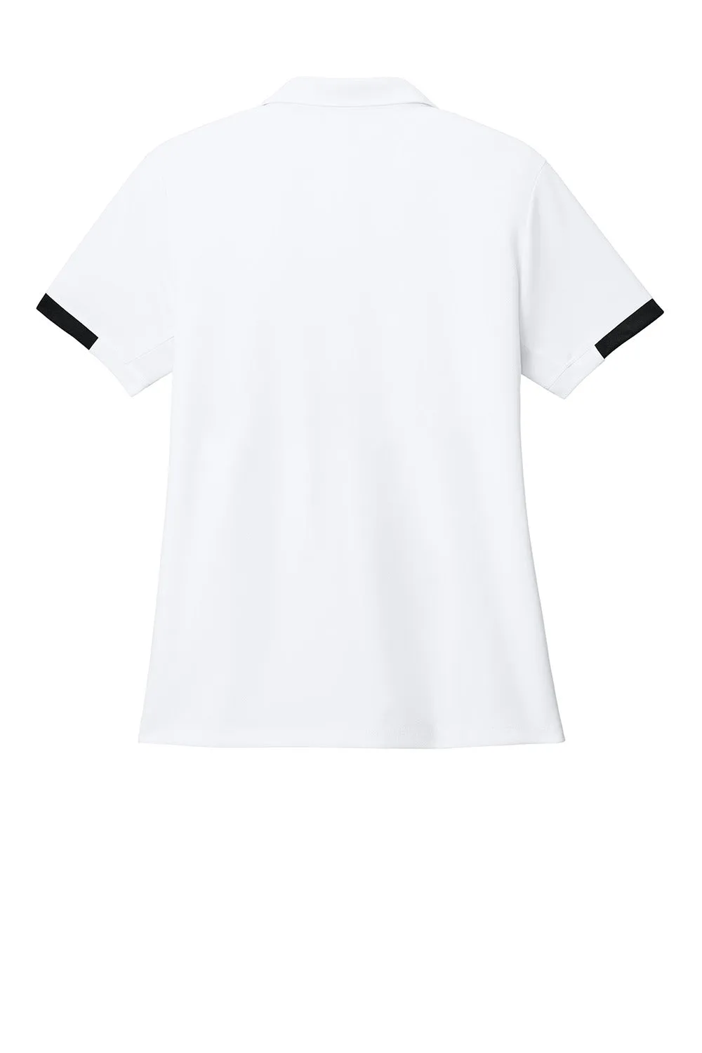 Sport-Tek Womens Club Colorblock Moisture Wicking Short Sleeve Polo Shirt - White/Black Clothing Sport-Tek