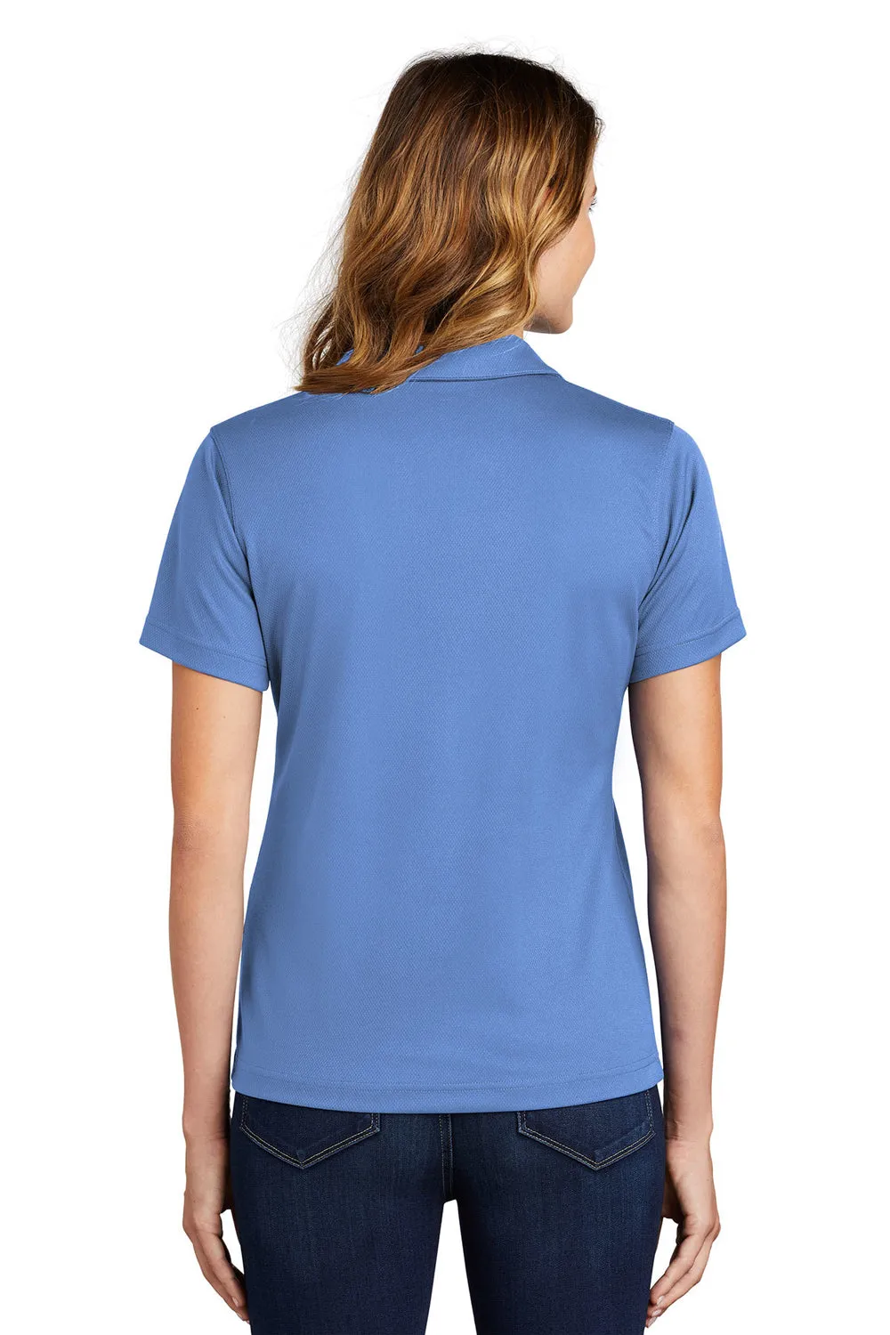 Sport-Tek Womens Dri-Mesh Moisture Wicking Short Sleeve Polo Shirt - Blueberry Clothing Sport-Tek