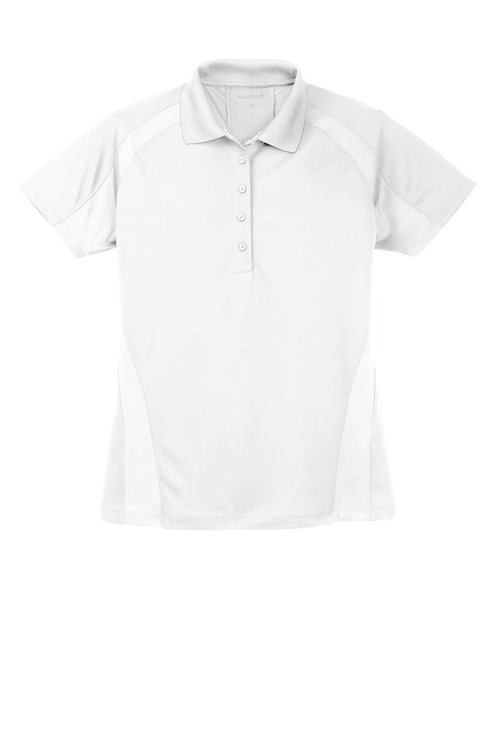 Sport-Tek Womens Dri-Mesh Moisture Wicking Short Sleeve Polo Shirt - White Clothing Sport-Tek